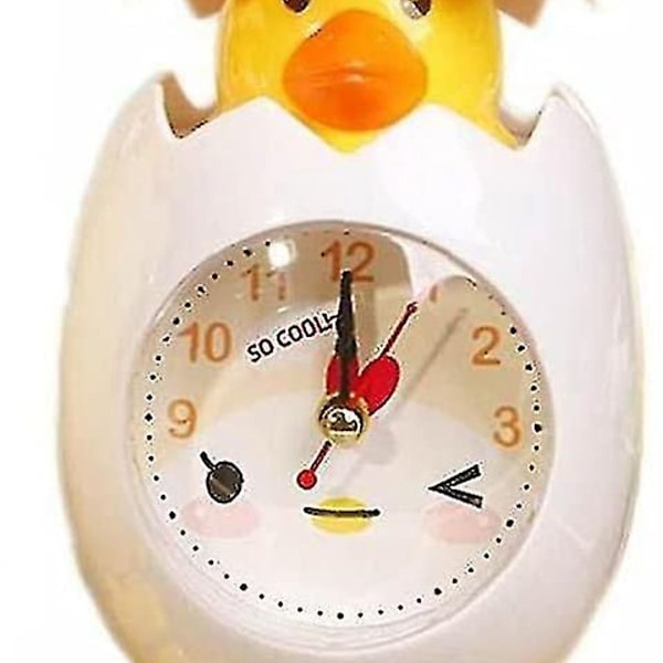 Cartoon Chicken Egg Shell Väggklocka - Skrivbordsklocka för Barn, Present, Heminredning