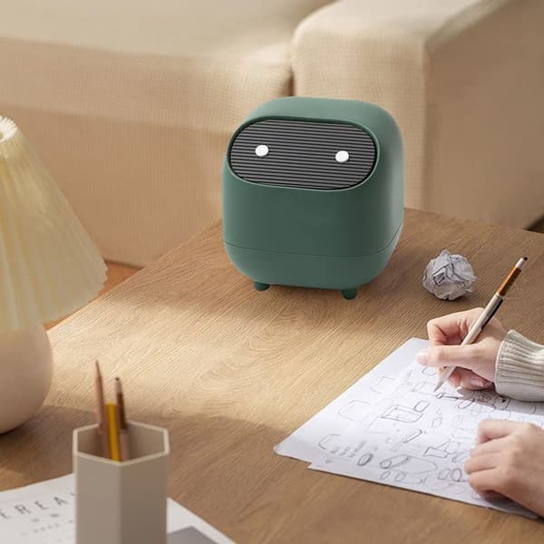 Söt mini skrivbords papperskorg, trycklock - kreativt vacker