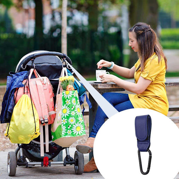 Barnvagnskrok för att hänga väskor och shopping Blå KLB