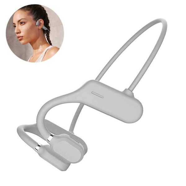 Titanium bone conduction headphones, wireless Bluetooth gray