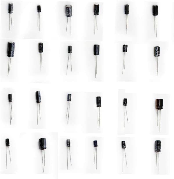 500 Stykker Aluminium Kit Elektrolytisk Kondensator Sortimentboks Inkluderer