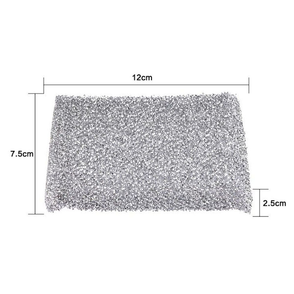 Glitterkudde silver 3 st, diskborste, skursvamp, lurexsvamp, KLB