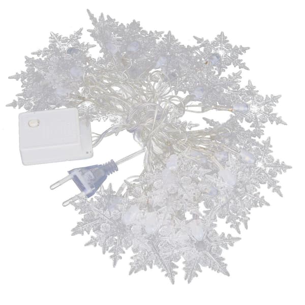 40LED plug-in snøfnugg utendørs fe-lys med 8 moduser for KLB