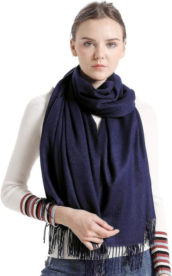 Cashmere Shawl Shawl - Blød 70*200CM (Blå)
