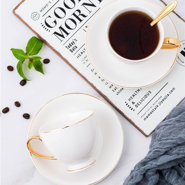 Kaffe kopper og underkopper Royal 220 ml porcelæn kaffe kopper
