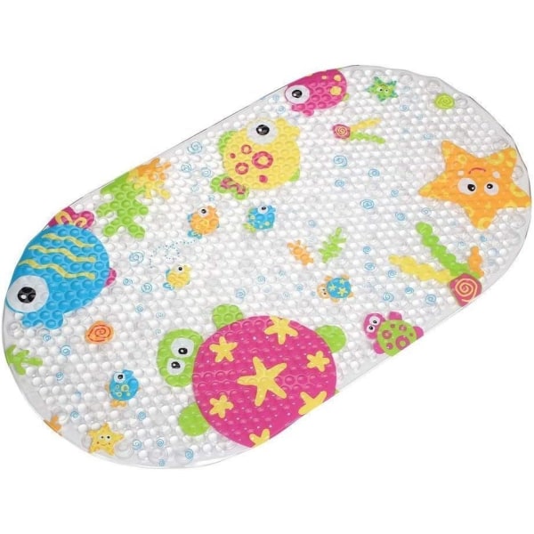 The Frog Top-Spring halkfri PVC-badmatta för barn, plast, flerfärgad