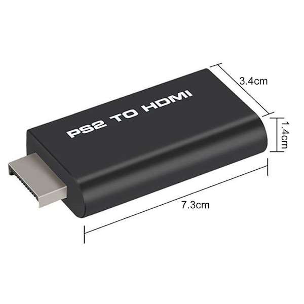 PS2 til HDMI Audio Video Konverter Adapter PS2 til HDMI Konverter Adapter med 3,5 mm