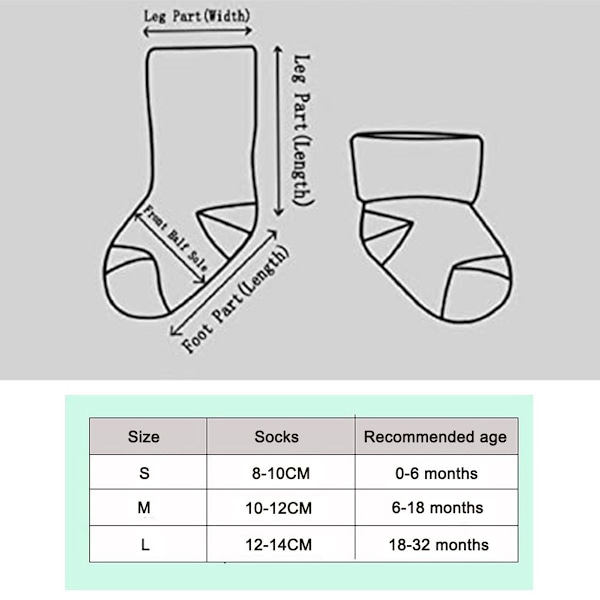 5 par nya varma babyfrottésockor babystrumpor tecknade babyblå KLB