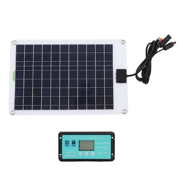 Solcellepaneler 1 for 5 50W Solcellepanel Batterilader med KLB