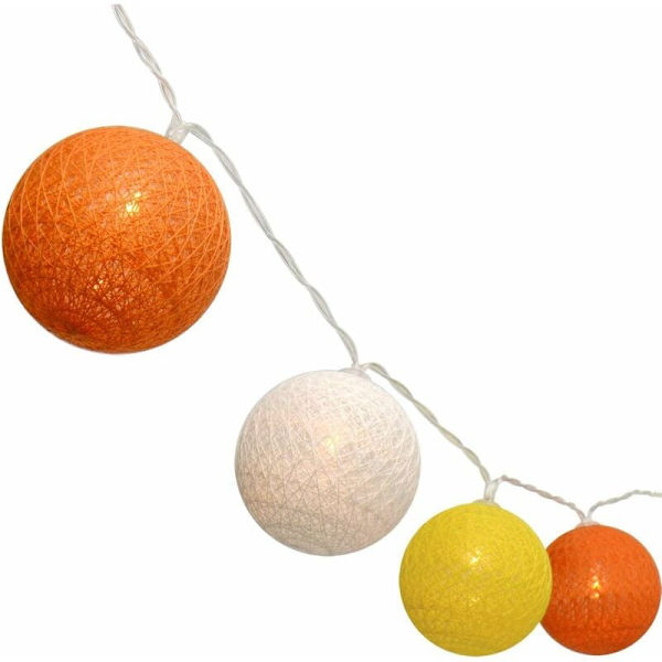 m valoköynnös 20 värikkäällä LED-pallolla - Paristokäyttöinen, ihanteellinen jouluun tai häihin Oranssit värit KLB