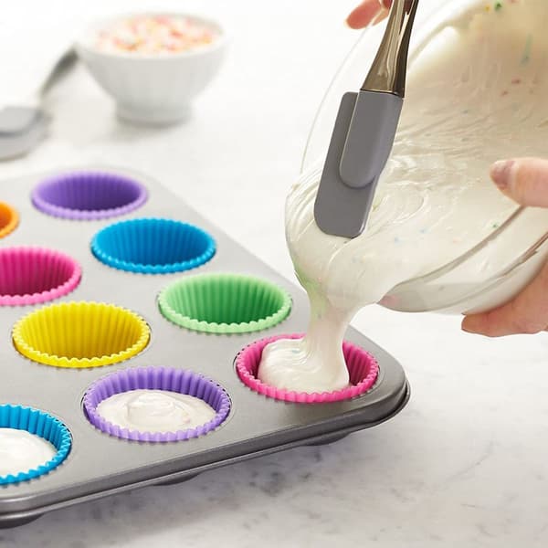 Silikone cupcake bageforme, Heavy Duty silikone bageforme, pakke med 24 KLB