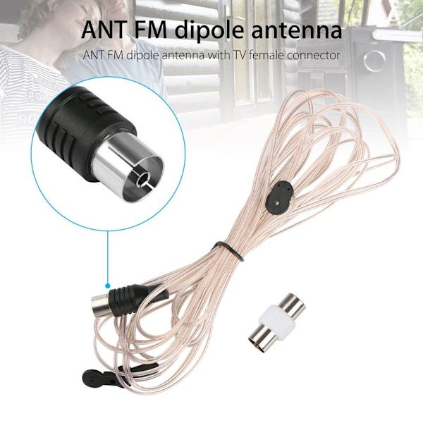 FM-radioantenn, inomhus FM-dipolantenn, radio FM-mottagarantenn