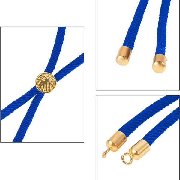 5 trådet justerbart nylon glidearmbånd til fremstilling af snoet snorarm KLB