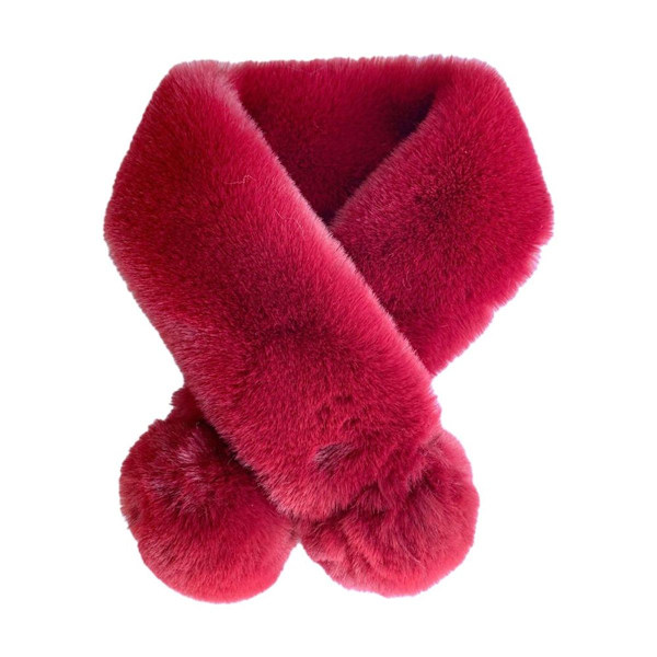Fleece Halsduk för Pojkar och Flickor, Varm Vinter Halsduk för Barn, Röd