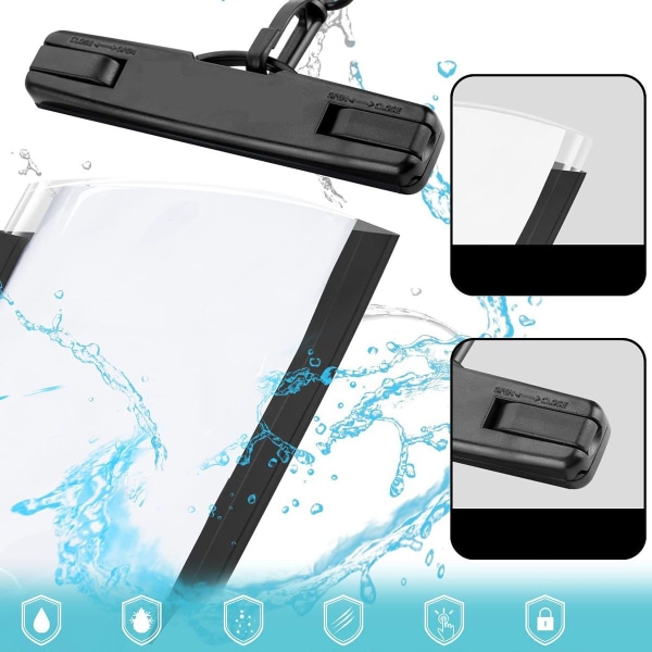 vattentätt phone case undervattens vattentätt - 2 stycken 7 tum dubbel