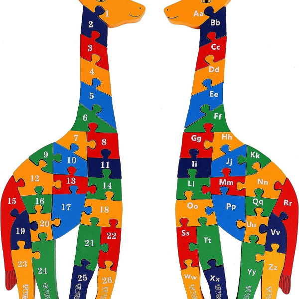 Trädjurpussel Alfabet Bokstavspussel Barn Toddler Leksaker för tidig inlärning - Gi KLB