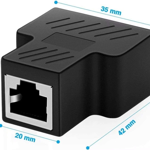 Pack RJ45 Ethernet Splitter Plug Adapter Kompatibel med