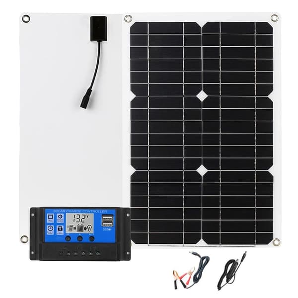 Solcellelader solcellepanelsett med solcelleladeregler, med