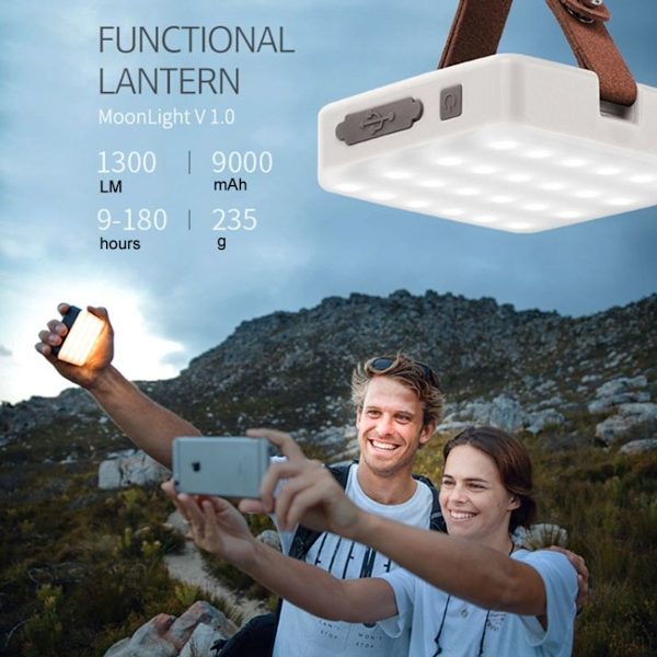 Naturehike NH18Y001-A Utendørs Camp Lights Sterkt Lys Oppladbart LED Hengelys