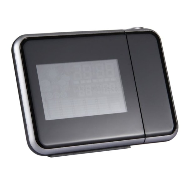 DS-8190 multifunksjonell vær LCD-projektor elektronisk klokke (svart)