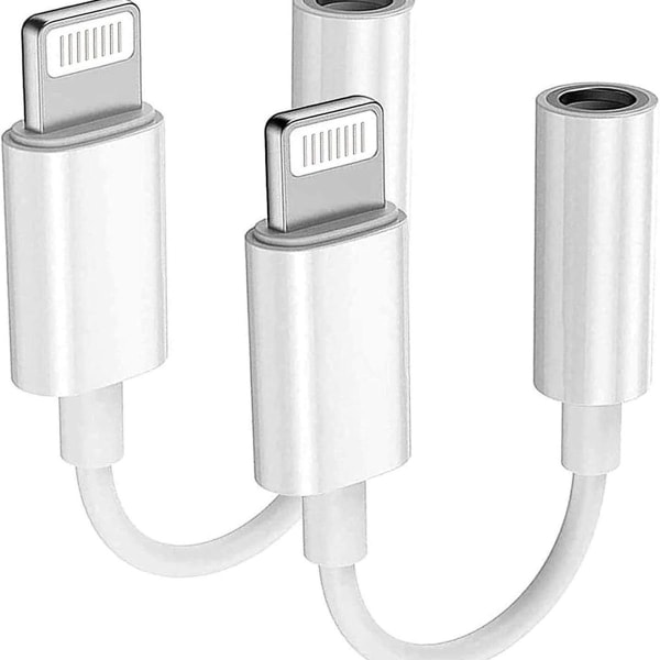 Pakke - Apple Lightning til 3,5 mm hovedtelefonstik Adapterport Aux Audio KLB