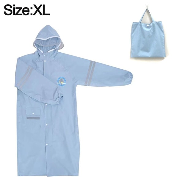 Blå børneregnfrakke med skoletaske, børnehue, studerende, XL KLB