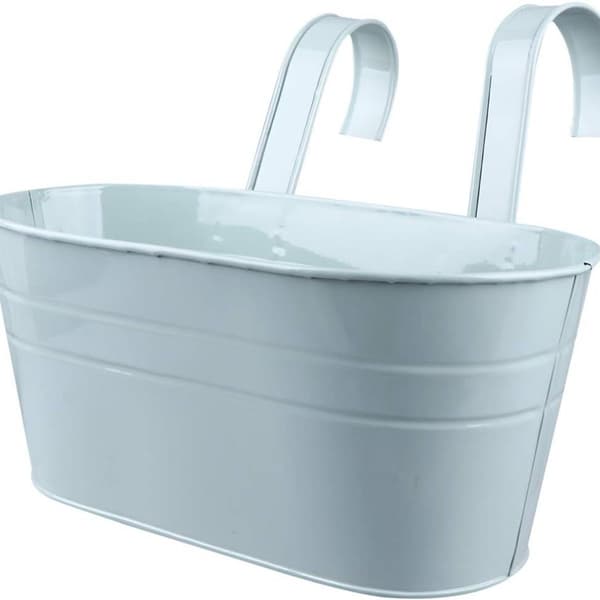 3-pack hängande blomkrukor - med krokar - för balkong - väggdekoration
