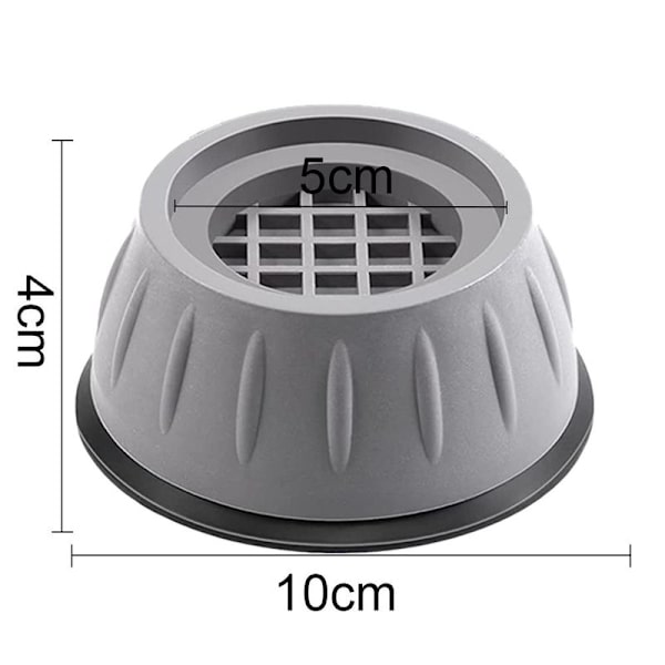 Anti-vibrations puder til vaskemaskine - 4 stk.