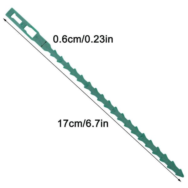 17 cm justerbara växtbindningar 100 stycken, återanvändbara växtbindningar