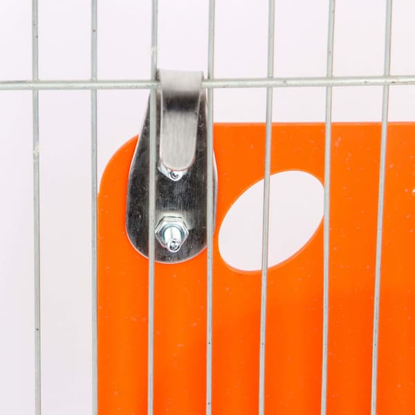 Rustfrit stålfuglestand, papegøjesving burlegetøj fuglebomuldsrebholder til Amazon grå papegøje Conure Orange