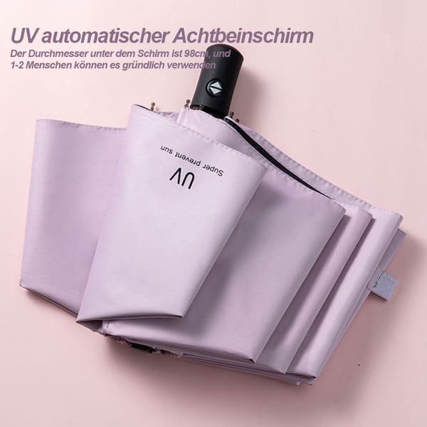 Vindafvisende rejseparaply - Kompakt og sammenklappelig - Omvendt paraply - Pink KLB