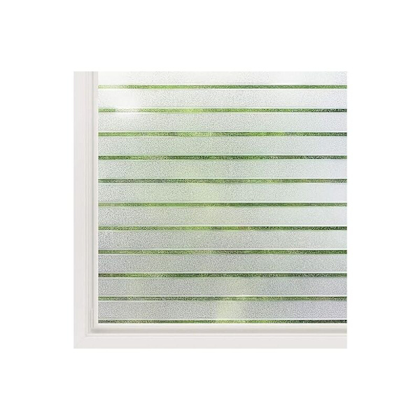 2 stk vindusdekaler stripet vindusfilm anti-UV vindusbeskyttelsesfilm 90 × 200 CM for dekorasjon bad hjemmekontor kjøkken KLB