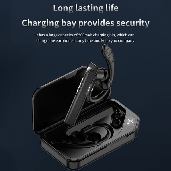 Bluetooth-headset for mobiltelefoner, Bluetooth-øretelefoner V5.0,