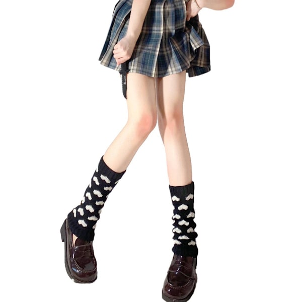 Rosa Love Sock Sleeves Cross Border Hot Lolita Sleeves Svart KLB