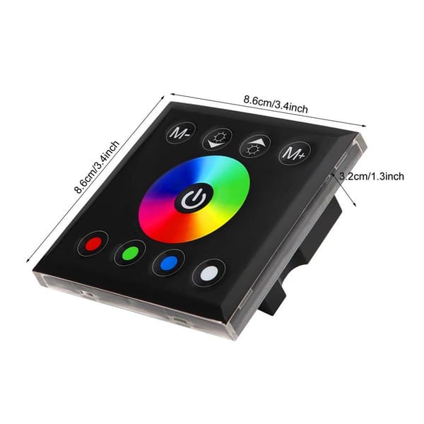 Vægmonteret farverig RGBW LED touch panel controller KLB