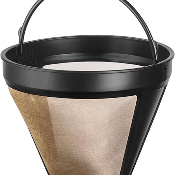Guld färgad permanent kaffefilter, hållbar