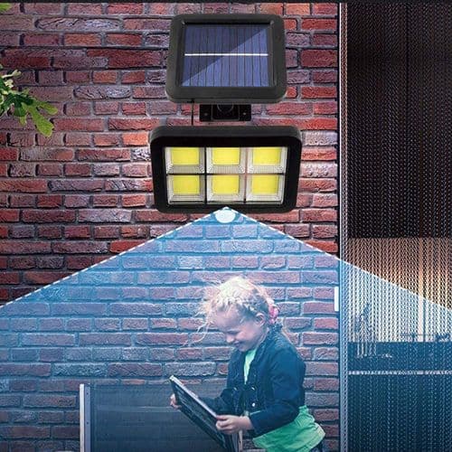 Solcellelamper til udendørs brug, 120 LED IP65 vandtæt med bevægelsessensor spotlight