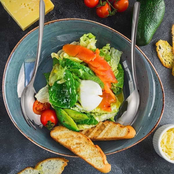 304 rustfrit stål enkel salatgaffel, salatske