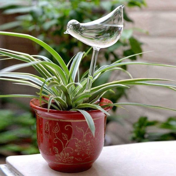 10 stk. selvvandende klare fugleformede glas kugler