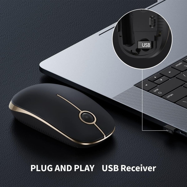 Wireless Mouse, 2.4G Ultra Thin Portable Computer Mouse,