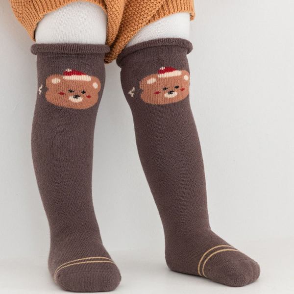 5 par babystrumpor över knäna, barnstrumpor, höst och kaffe KLB
