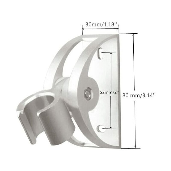 Roterbar Dusjbrakett Aluminium DIY Bad Solid Dusjhodeholder KLB
