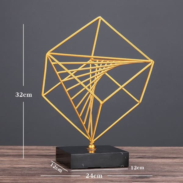 BJ348 Tredimensjonal smidd jern geometrisk form, L (kube)