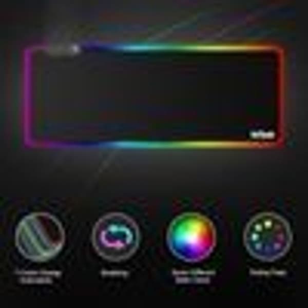 RGB Gaming Musematte XXL LED Musematte Stor 800 x 300 x 4 mm 10