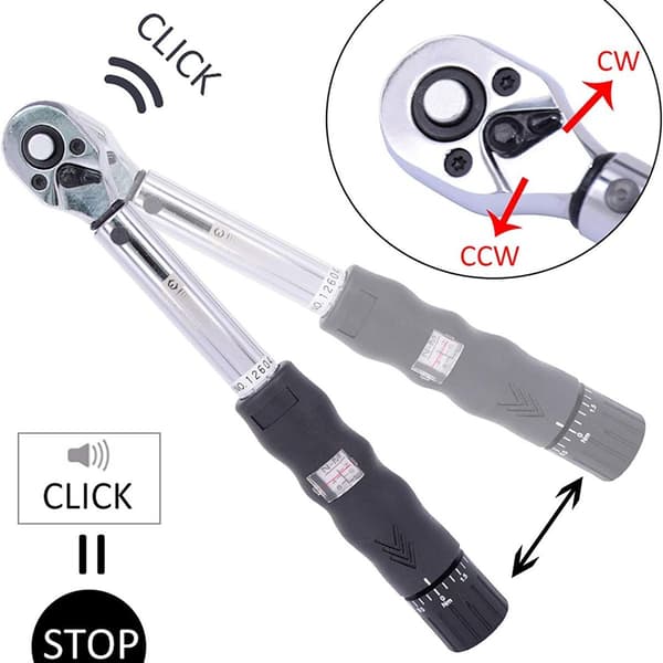 Cykel momentnøgle med 10 bits 1/4 2-24Nm