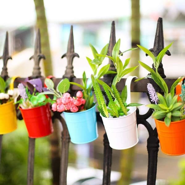 10-pack Metallhängande Planter Vas Växtkorg med