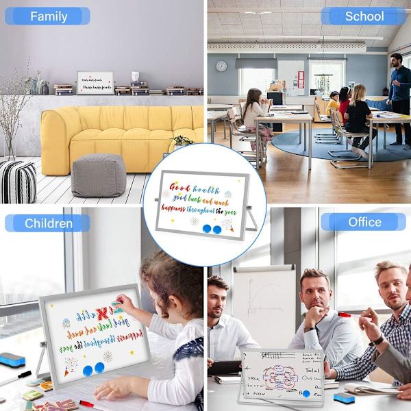 Magnetisk whiteboard, magnetisk tavle, skrivbar whiteboard, tosidig KLB
