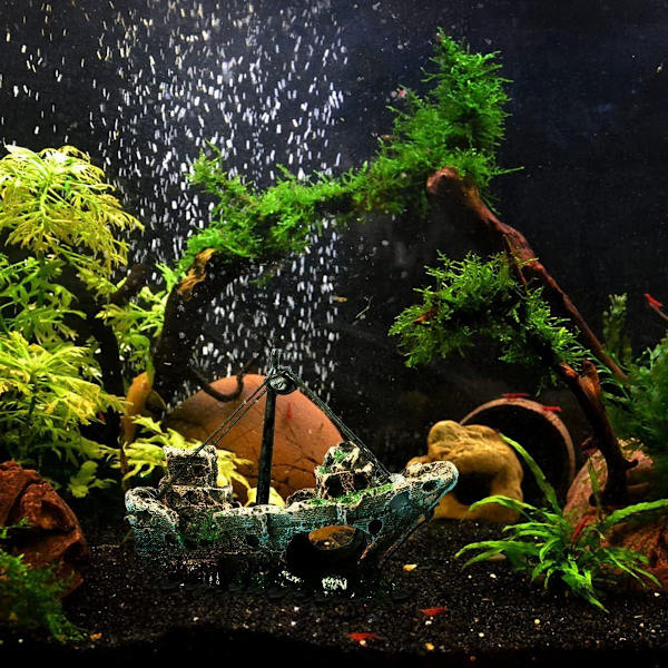 Akvariedekorasjon - Akvarietilbehør, skipsvrak KLB