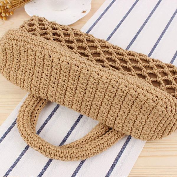 Halmveske skuldertaske strandtaske