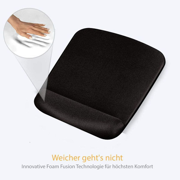 Ergonomisk Gaming Office Mouse Pad Mouse Pad med Pad Sort